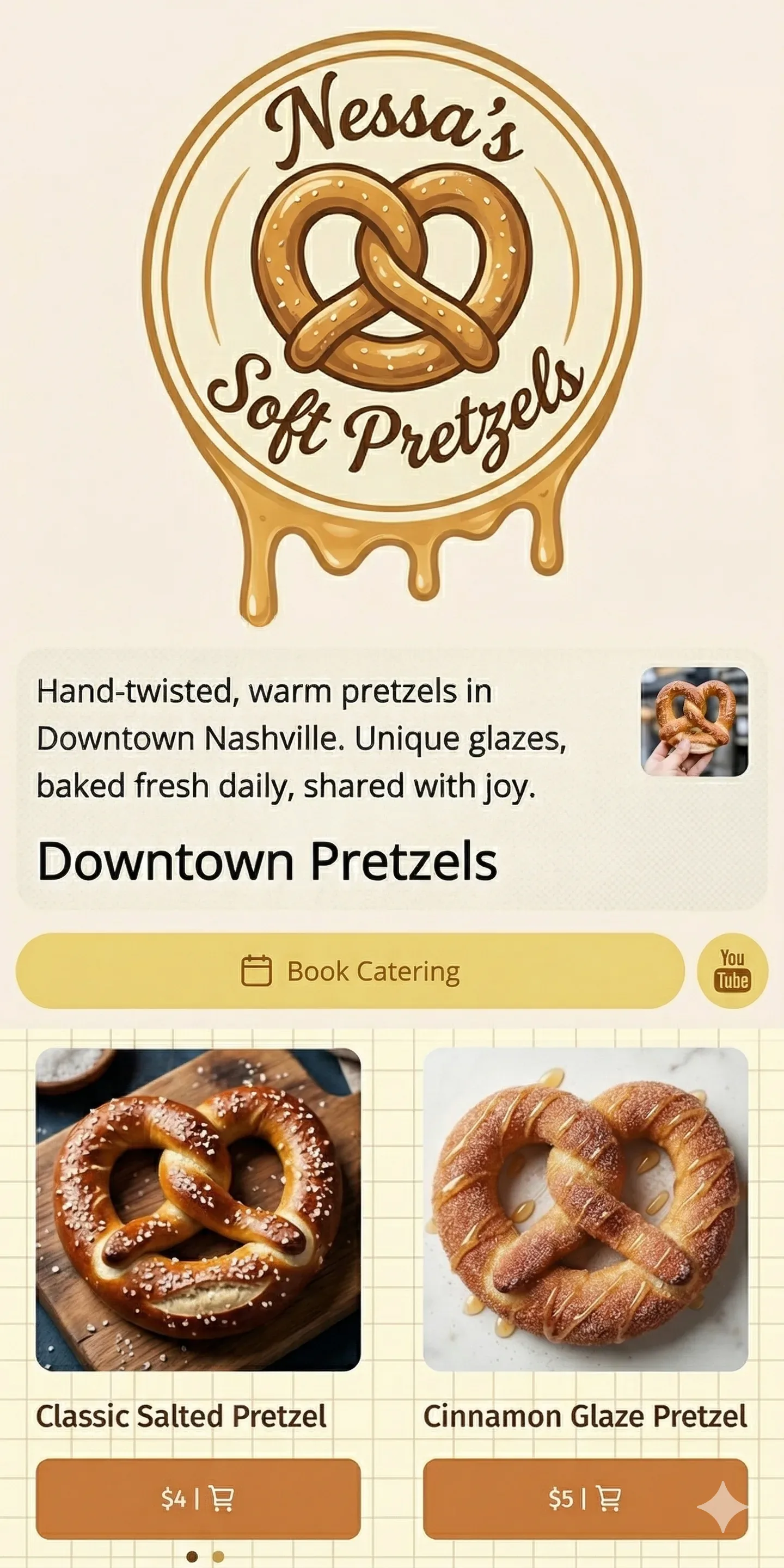Marketing template — commerce showcase